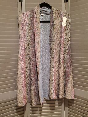 Swing Vest Rainbow Floral Embroidered Fairy Boho Style Size One Size Fits All